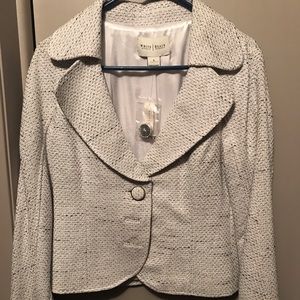 White with Little Black accents Blazer